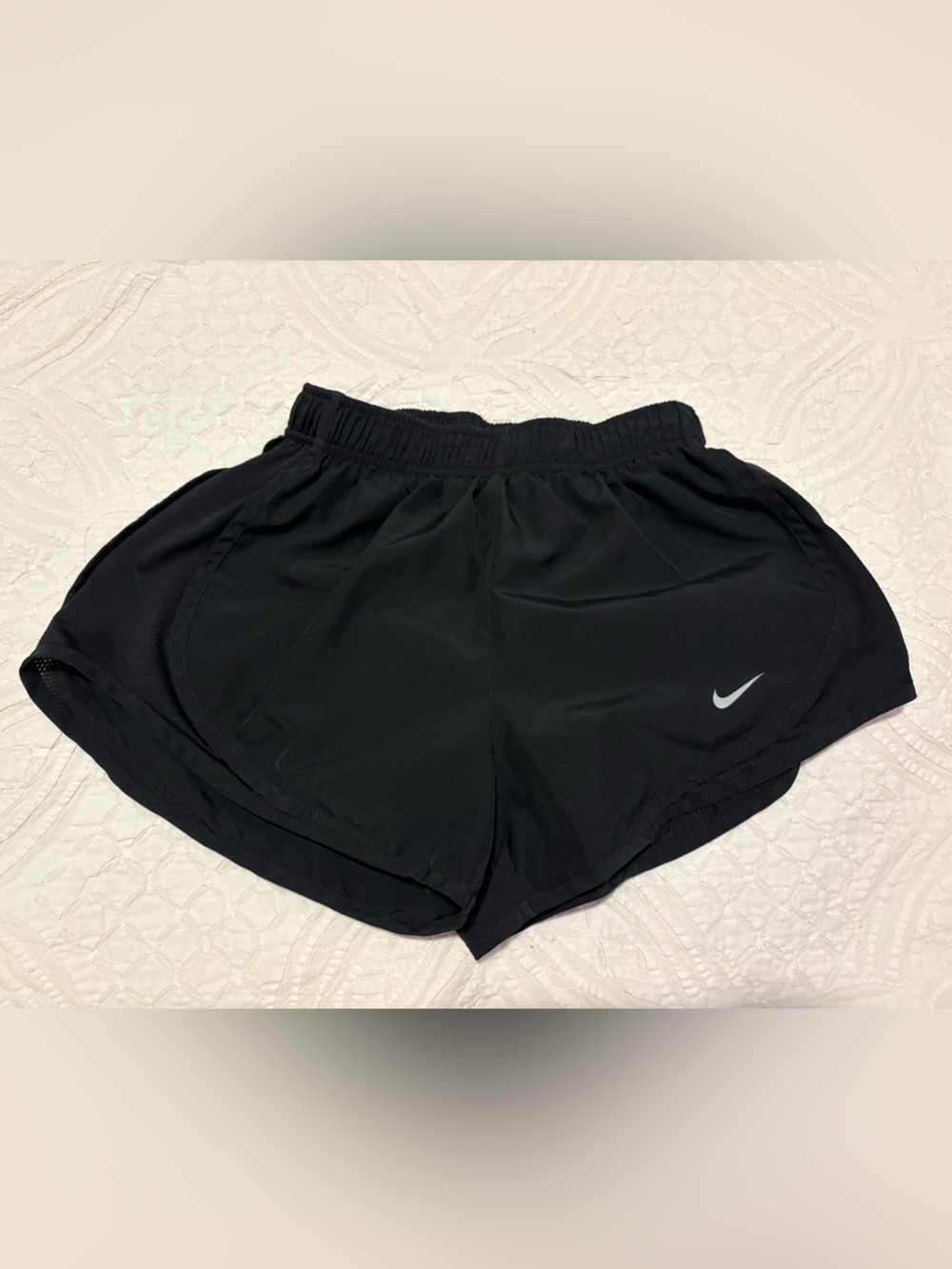 Nike Black Women's Athletic Running Shorts with Reflective Swoosh